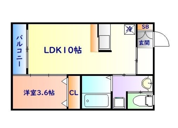 国見駅 徒歩15分 2階の物件間取画像